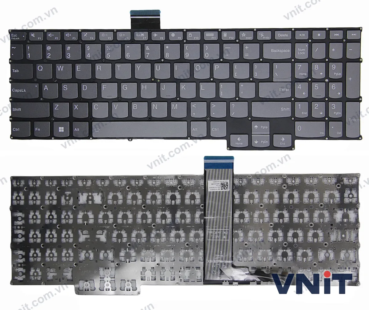 Bàn phím Laptop Lenovo IdeaPad Slim 7 16ARH7, Slim 7 16IAH7, Slim 7 Pro 16ACH6 (Màu xám)