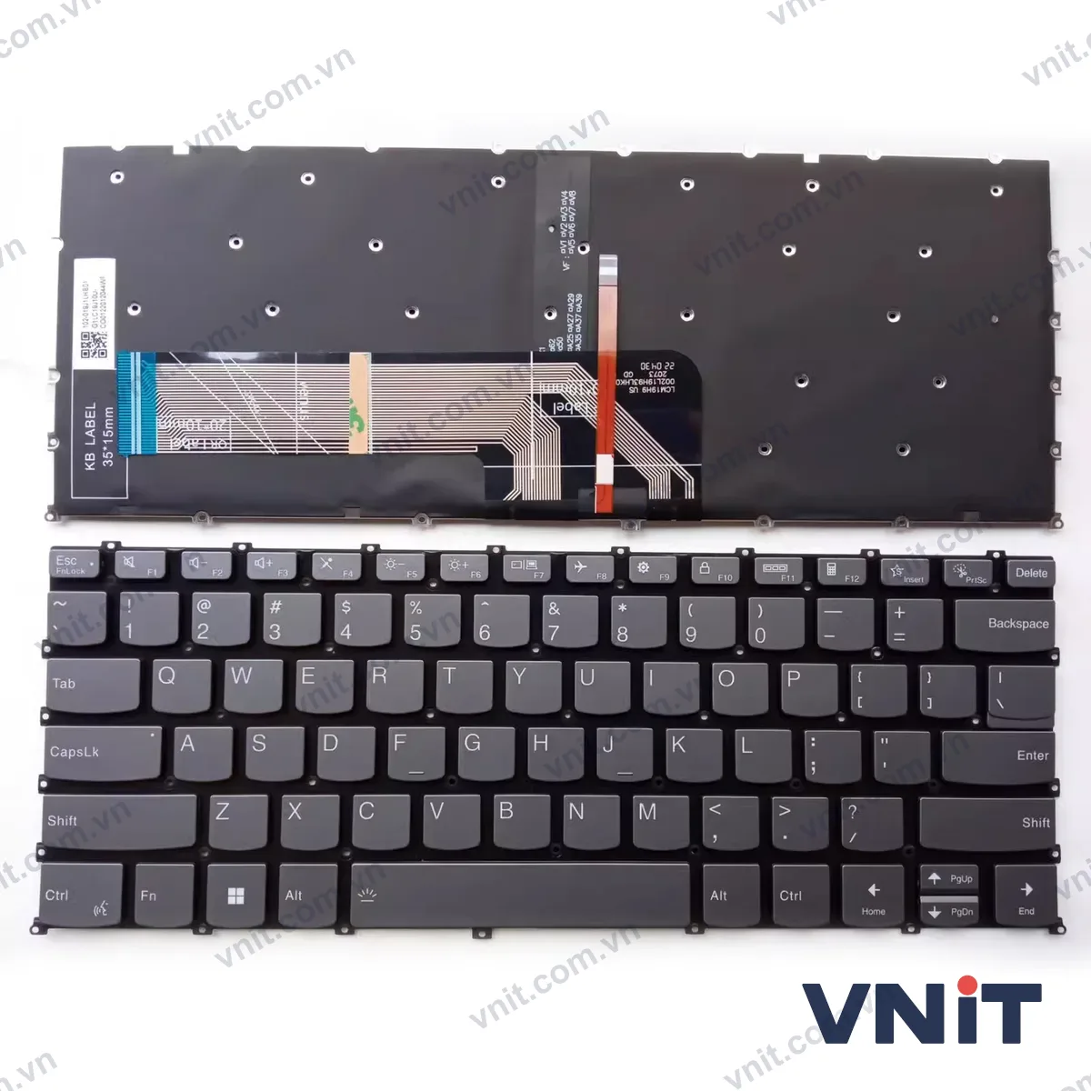 Bàn phím Laptop Lenovo IdeaPad Slim yoga 7-14ACN06 7-14ACN6 82L0 82L1 82N7 (Có đèn nền) (Màu xám)