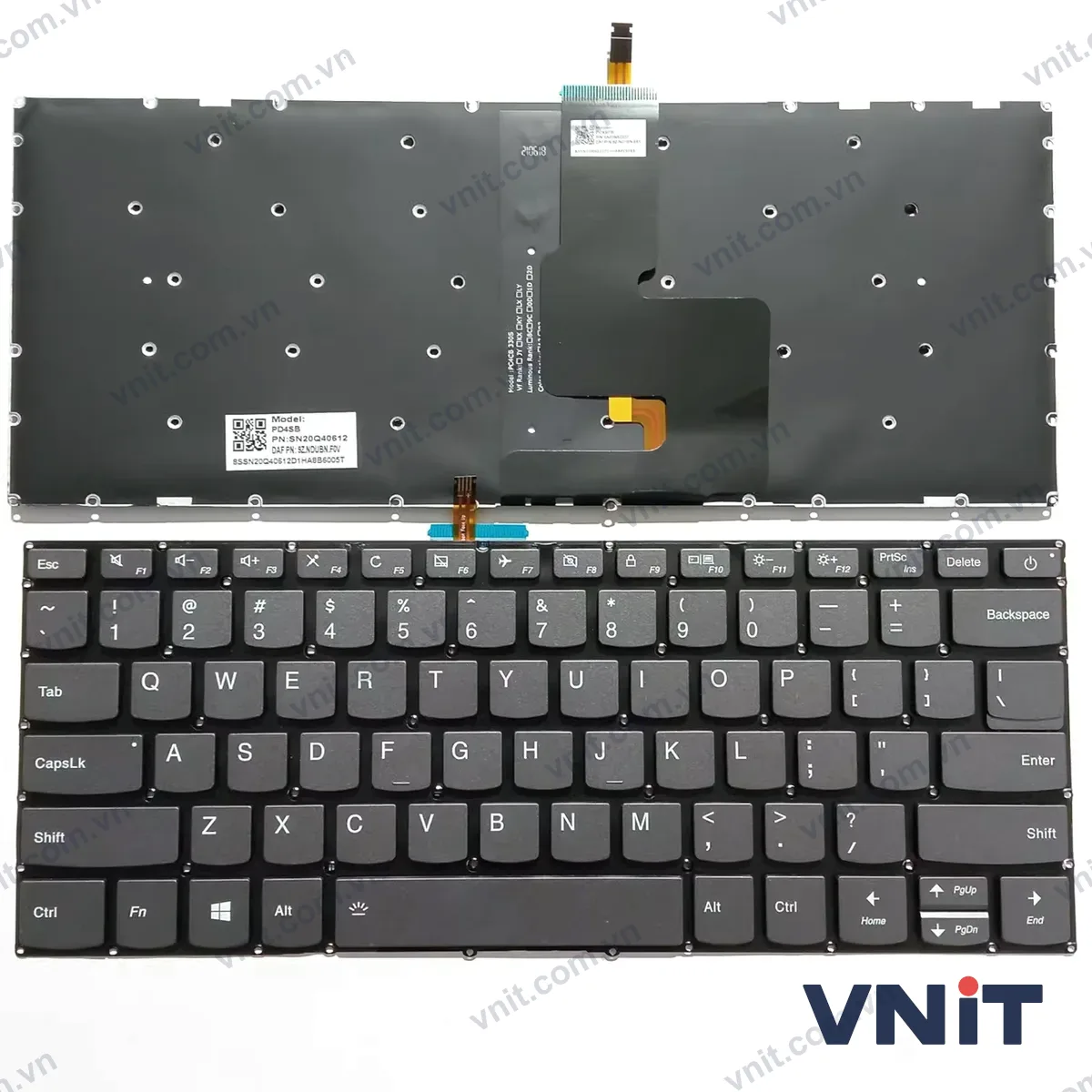 Bàn phím Laptop Lenovo Ideapad V145-14, S145-14IIL, S145-14IKB, S145-14IML, S130-14IGM, 81VB (Có đèn nền)