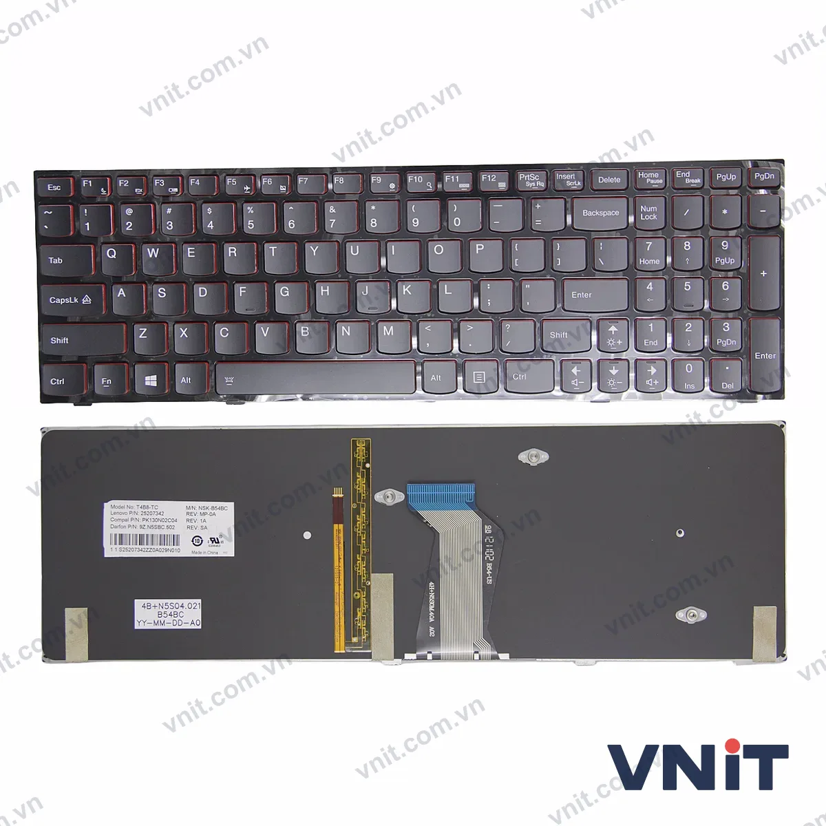 Bàn phím Laptop Lenovo Ideapad Y500 Y510 Y590 (Có đèn nền)