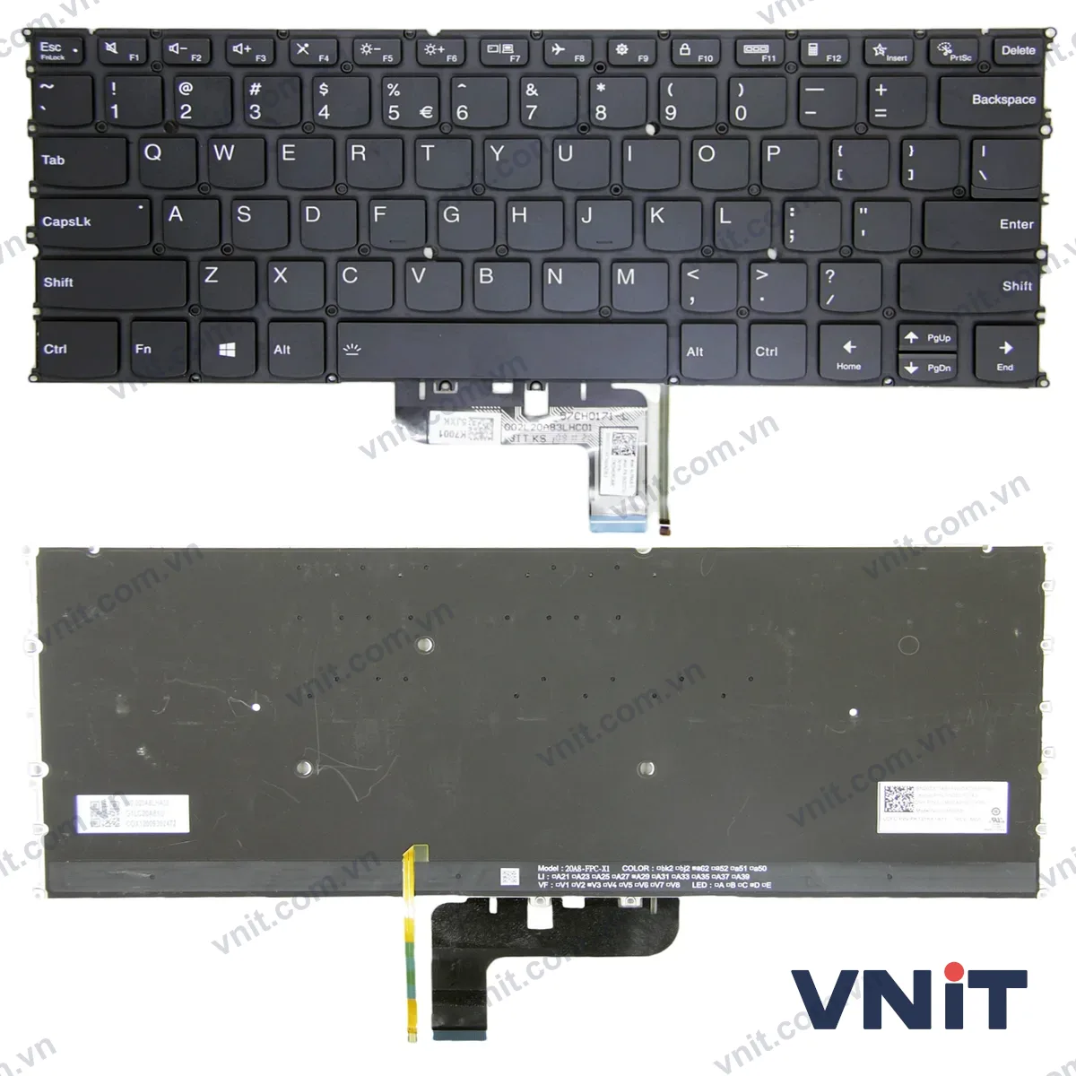 Bàn phím Laptop Lenovo ideapad yoga 9-14ITL5, yoga Slim 9 14ITL05 (Có đèn nền) (Màu đen)