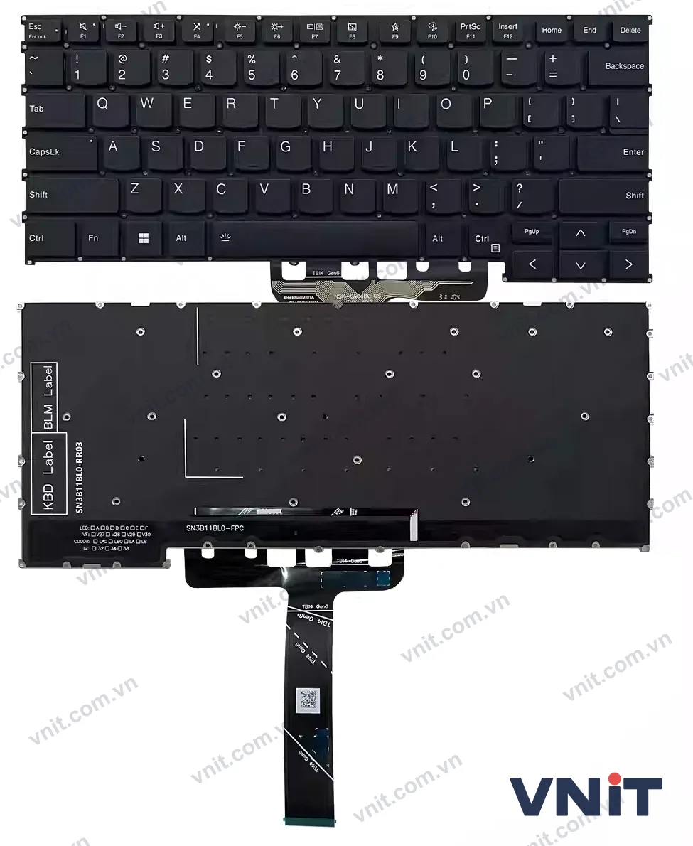 Bàn phím Laptop Lenovo K14 G2 IRU, K14 G3 IMU (Có đèn nền)