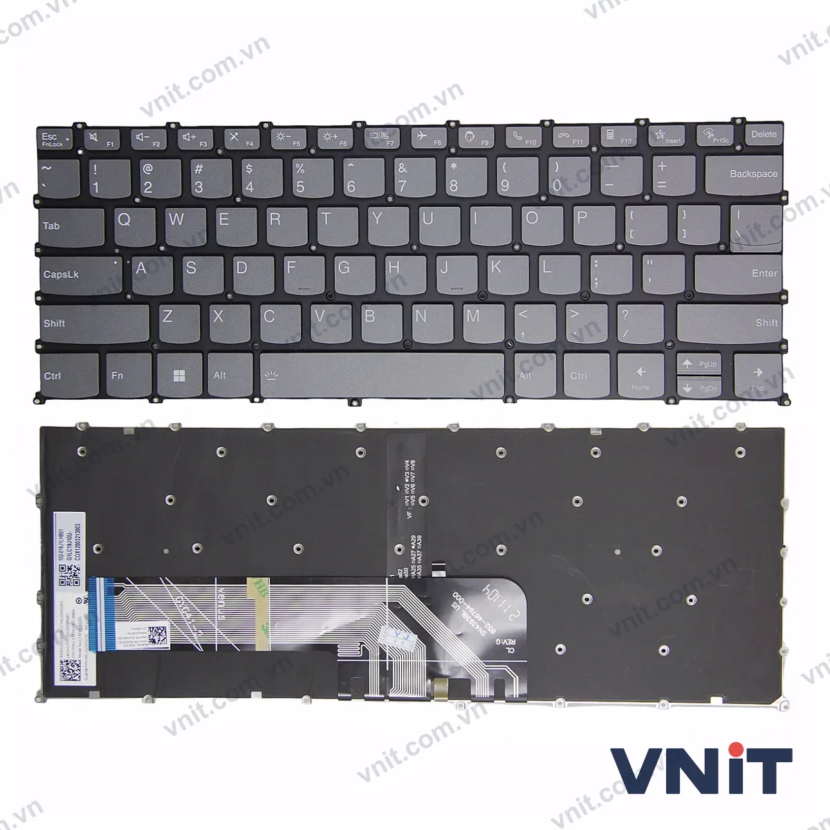 Bàn phím Laptop Lenovo K4E-ARE E4-ITL Air14 2020 2021 Pro14ITL 6-14ITL F10 CALL (Có đèn nền) (Màu xám)
