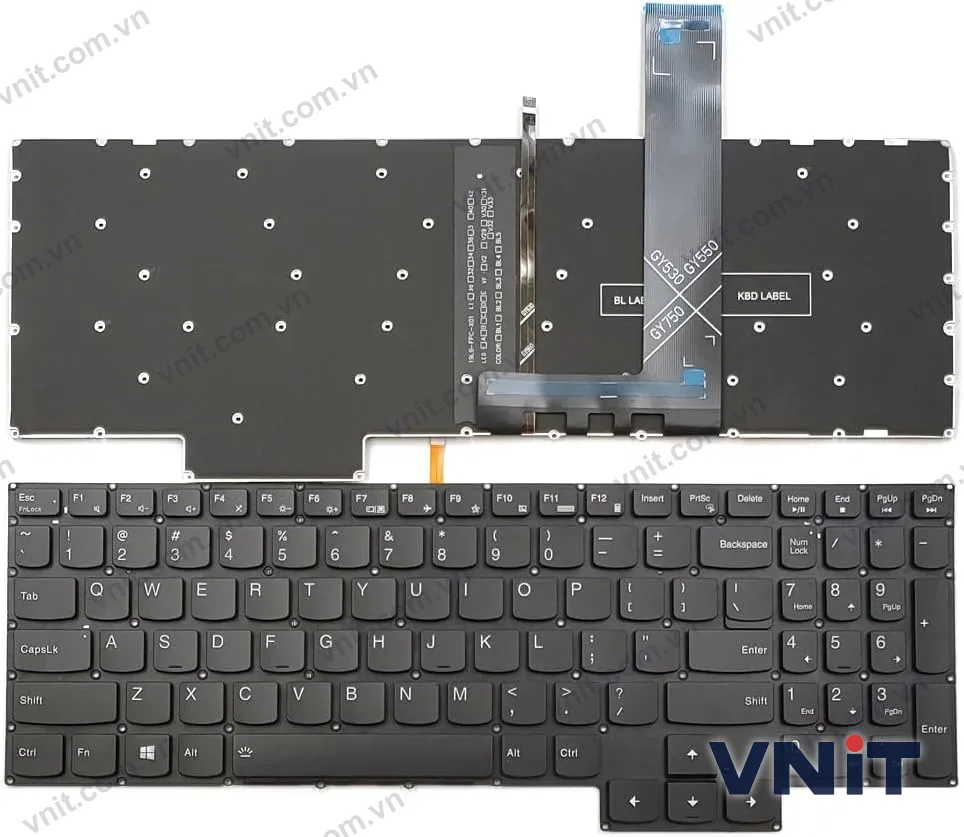 Bàn phím Laptop Lenovo Legion 5 15ACH6 15ACH6A 15ACH6H 15ITH6 15ITH6H, word (Có đèn nền) (Màu trắng)