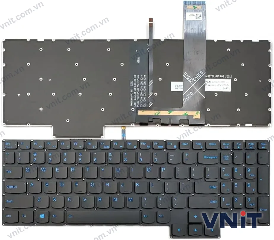Bàn phím Laptop Lenovo Legion 5 15ACH6 15ACH6A 15ACH6H 15ITH6 15ITH6H, word (Có đèn nền) (Màu xanh)