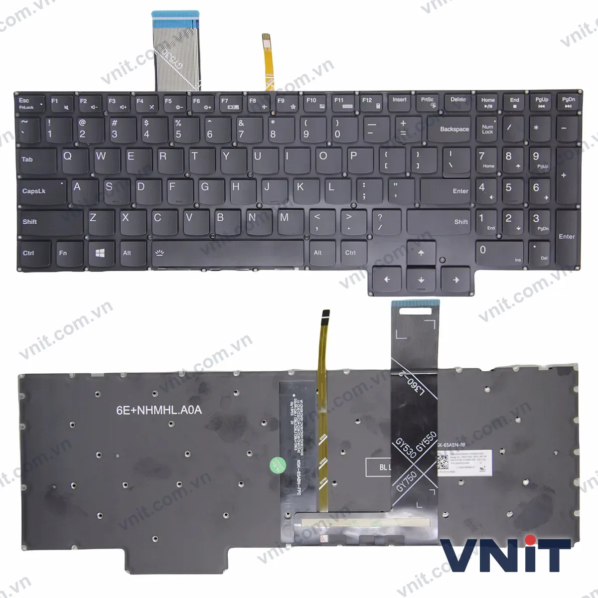 Bàn phím Laptop Lenovo Legion 5 15ACH6 15ACH6A 15ACH6H 15ITH6 15ITH6H, word OEM (Có đèn nền) (Màu trắng)