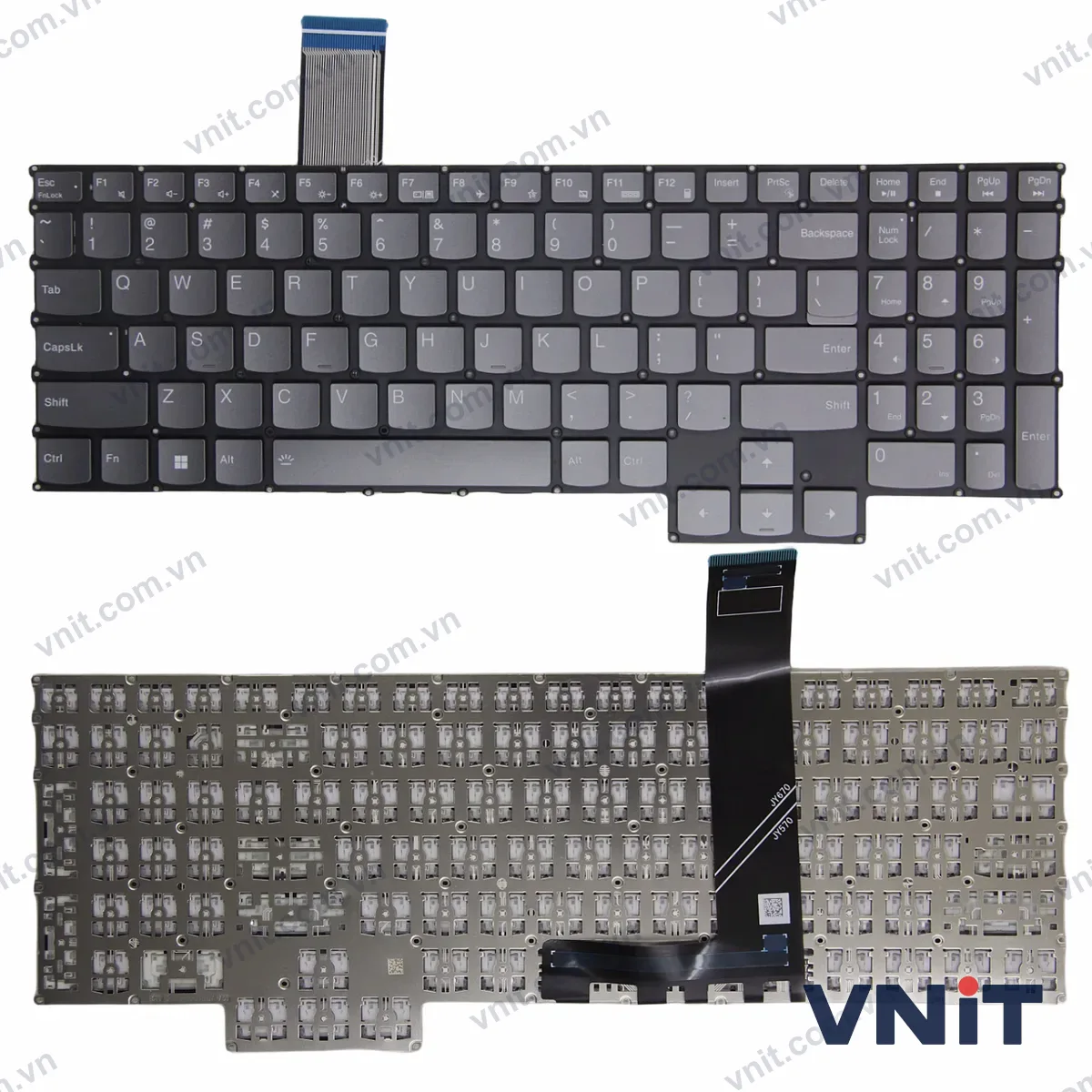 Bàn phím Laptop Lenovo Legion 5 15ARH7 15ARH7H 15IAH7 15IAH7H (Màu xám)