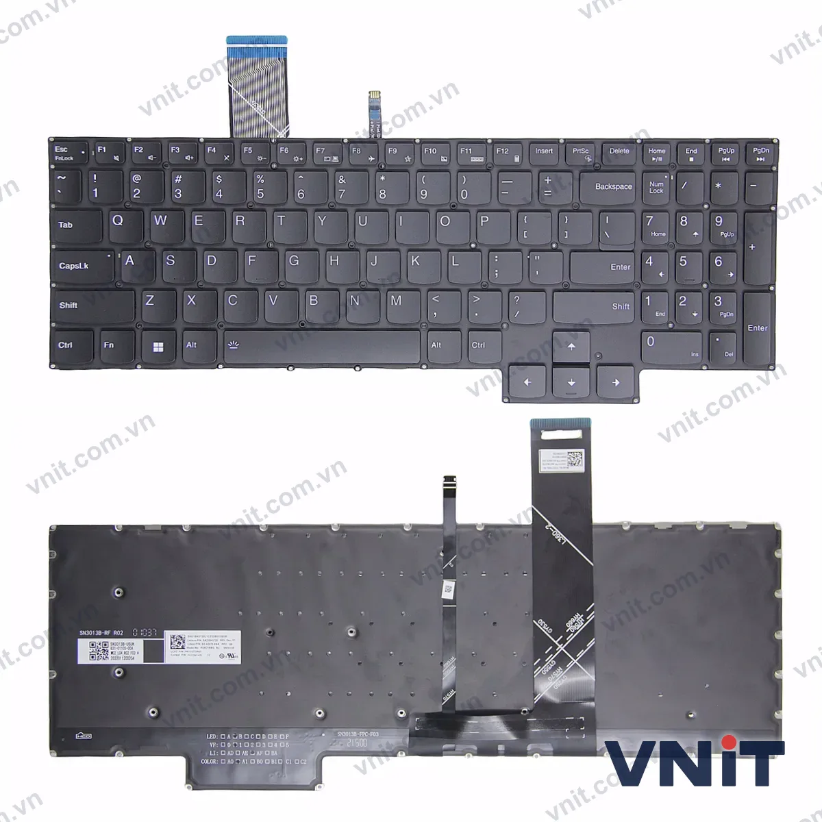 Bàn phím Laptop Lenovo Legion 5 Pro-16ACH6, Pro-16ACH6H, Pro-16ITH6, Pro-16ITH6H (Có đèn nền) (Màu đen)