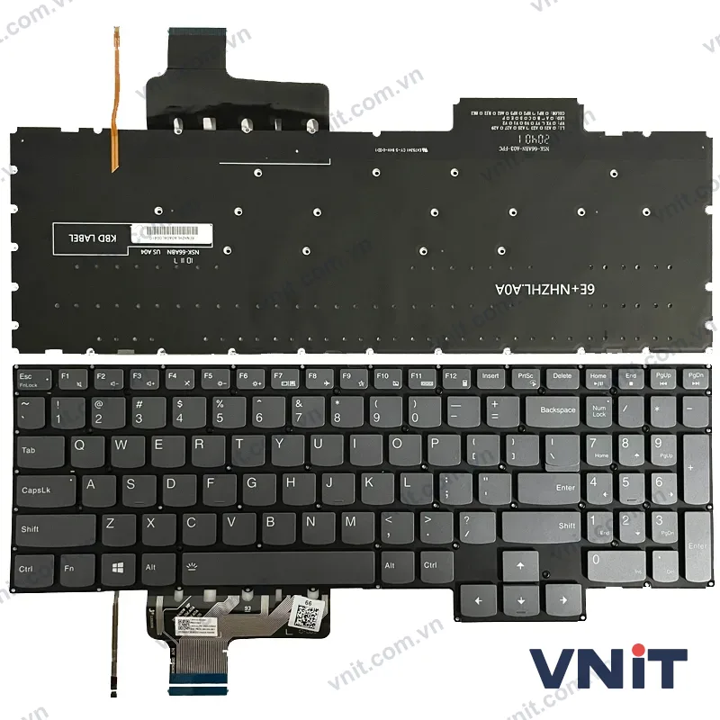 Bàn phím Laptop Lenovo Legion 7-15IMH05, Legion 7-15IMHg05 (Có đèn nền) (Màu xám)