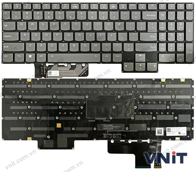 Bàn phím Laptop Lenovo Legion 7-15IMH05, Legion 7-15IMHg05, RGB (Có đèn nền) (Màu xám)