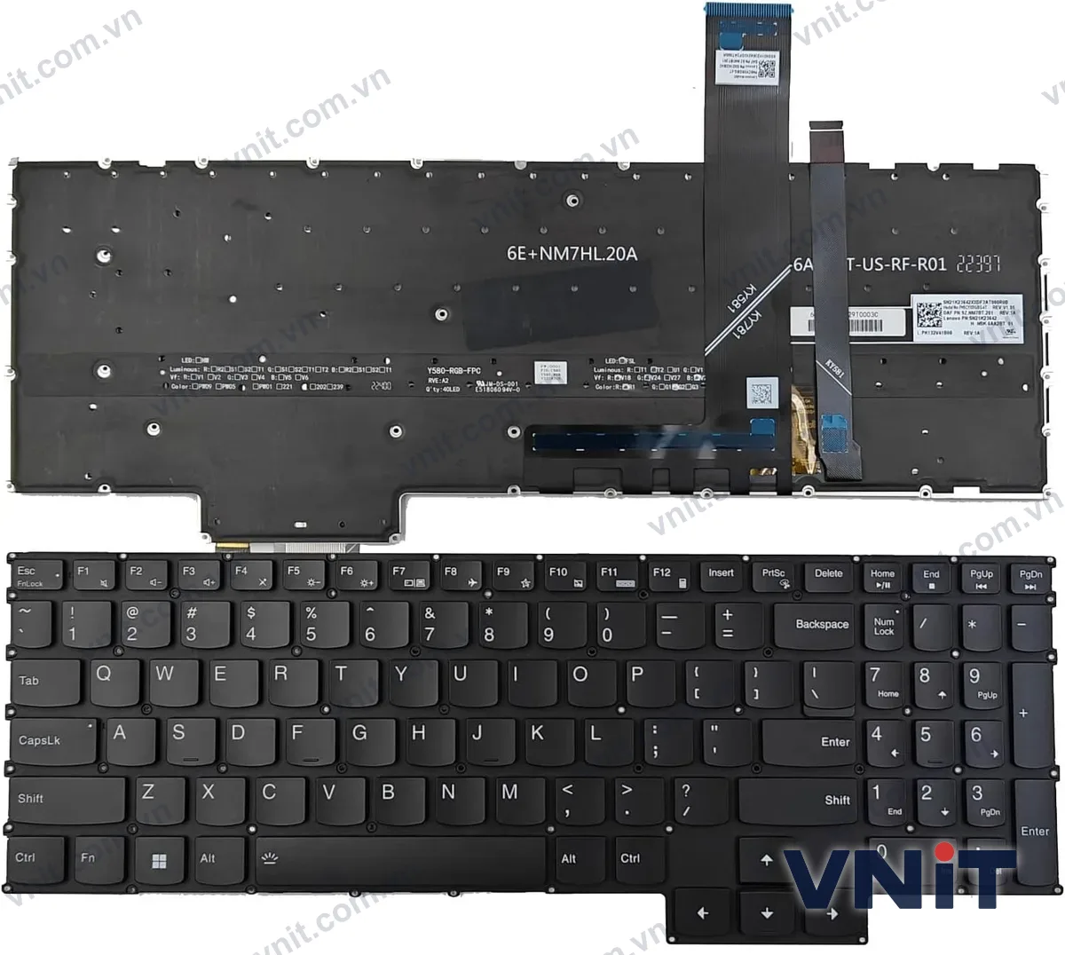 Bàn phím Laptop Lenovo Legion Pro 5 16ARX8 16IRX8, Legion Pro 7 16ARX8H 16IRX8H, RGB (Có đèn nền) (Màu đen)