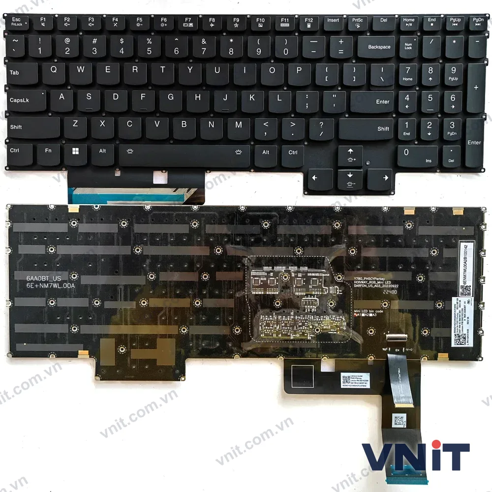 Bàn phím Laptop Lenovo Legion Pro 7 16IRX8, Legion Pro 7 16IRX8H, Legion Pro 7 16IRX9H, Legion Pro 7 16ARX8, RGB (Có đèn nền)