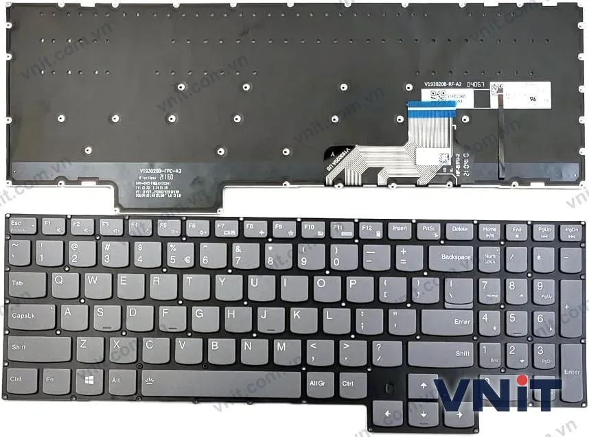Bàn phím Laptop Lenovo Legion S7-15ACH6, S7-15ARH5, S7-15IMH5 (Có đèn nền) (Màu xám)