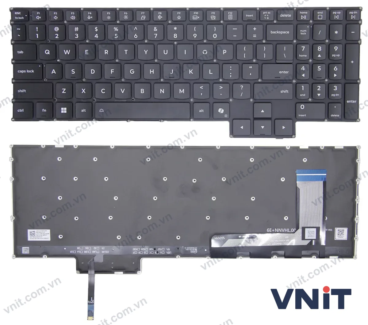 Bàn phím Laptop Lenovo Legion Y7000, R7000, IRX10, AKP10, IAX10, ADR10, 2025 AI (Có đèn nền) (Màu đen)