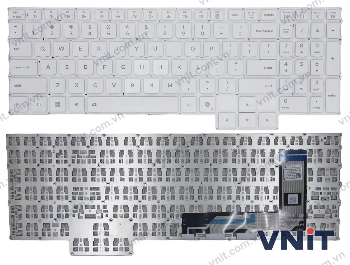 Bàn phím Laptop Lenovo Legion Y7000P, R7000P, Y9000P, R9000P, IRX10, IAX10, AHP10, ADR10, 2025 AI (Màu trắng)