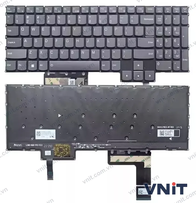 Bàn phím Laptop Lenovo LOQ 15IRH8, 15APH8, 16IRH8, 16APH8, RGB (Có đèn nền) (Màu xám)