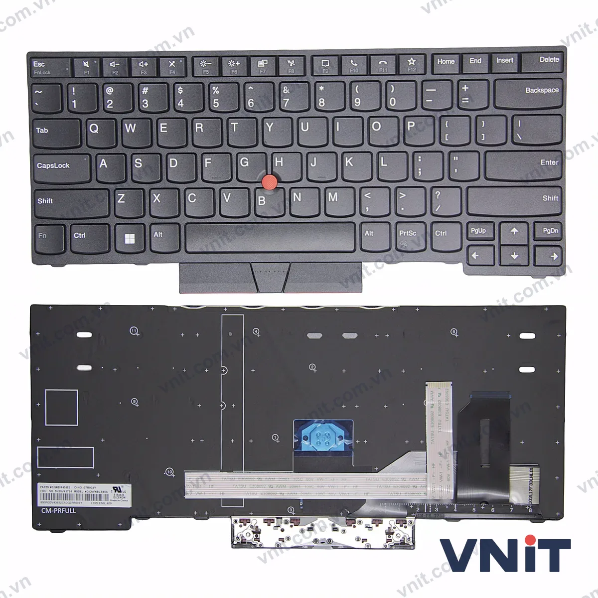Bàn phím Laptop Lenovo R490 E485 R485 P43S S2 yoga 3RD Gen 3 S2 4TH 5TH frame call (Màu đen)