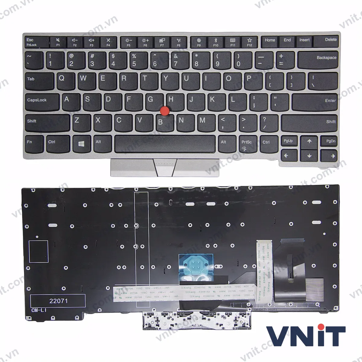 Bàn phím Laptop Lenovo R490 E485 R485 P43S S2 yoga 3RD Gen 3 S2 4TH 5TH frame OEM (Màu bạc)