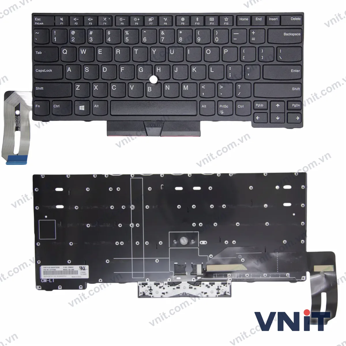 Bàn phím Laptop Lenovo R490 E485 R485 P43S S2 yoga 3RD Gen 3 S2 4TH 5TH frame OEM (Màu đen)
