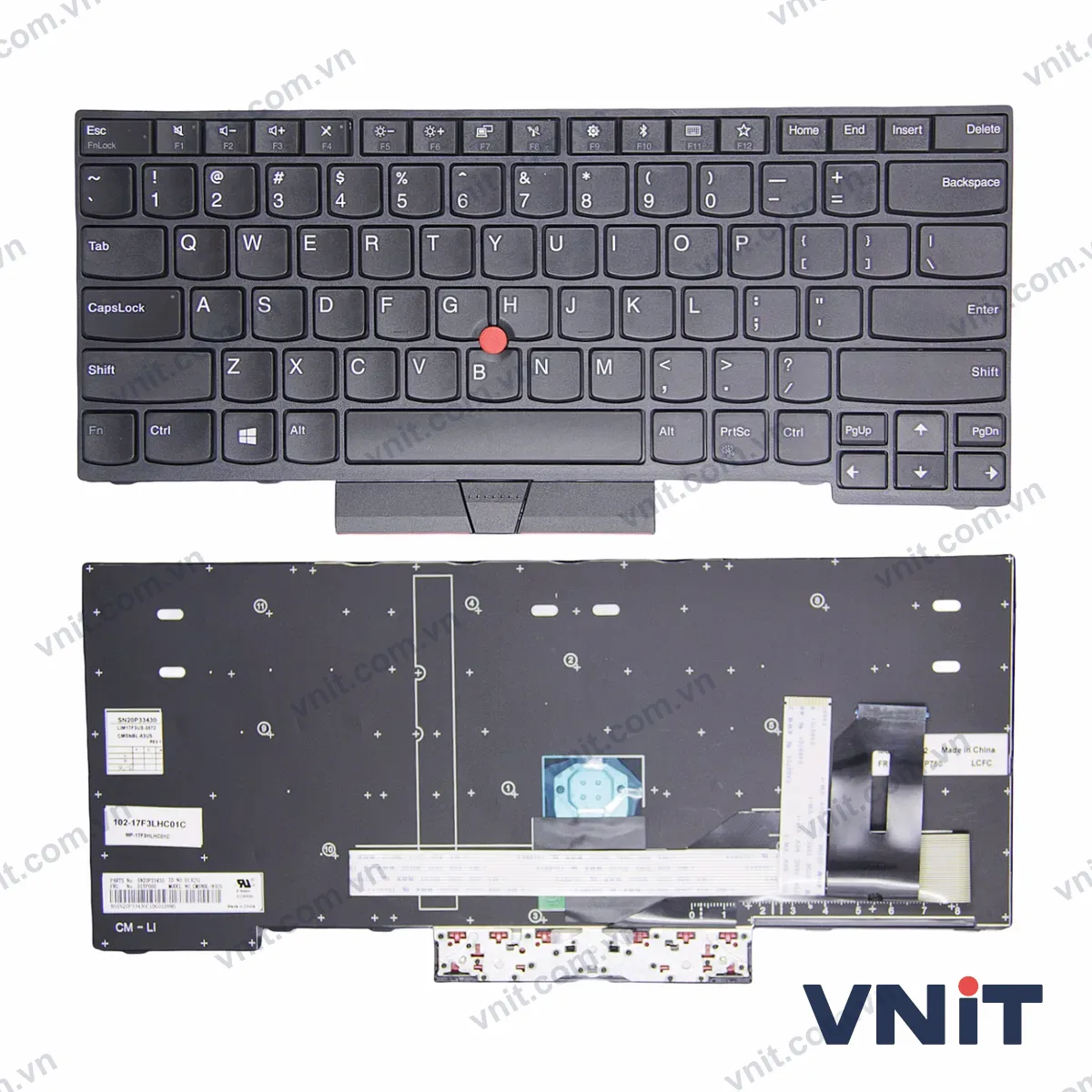 Bàn phím Laptop Lenovo R490 E485 R485 P43S S2 yoga 3RD Gen 3 S2 4TH 5TH frame trackpoint OEM (Màu đen)