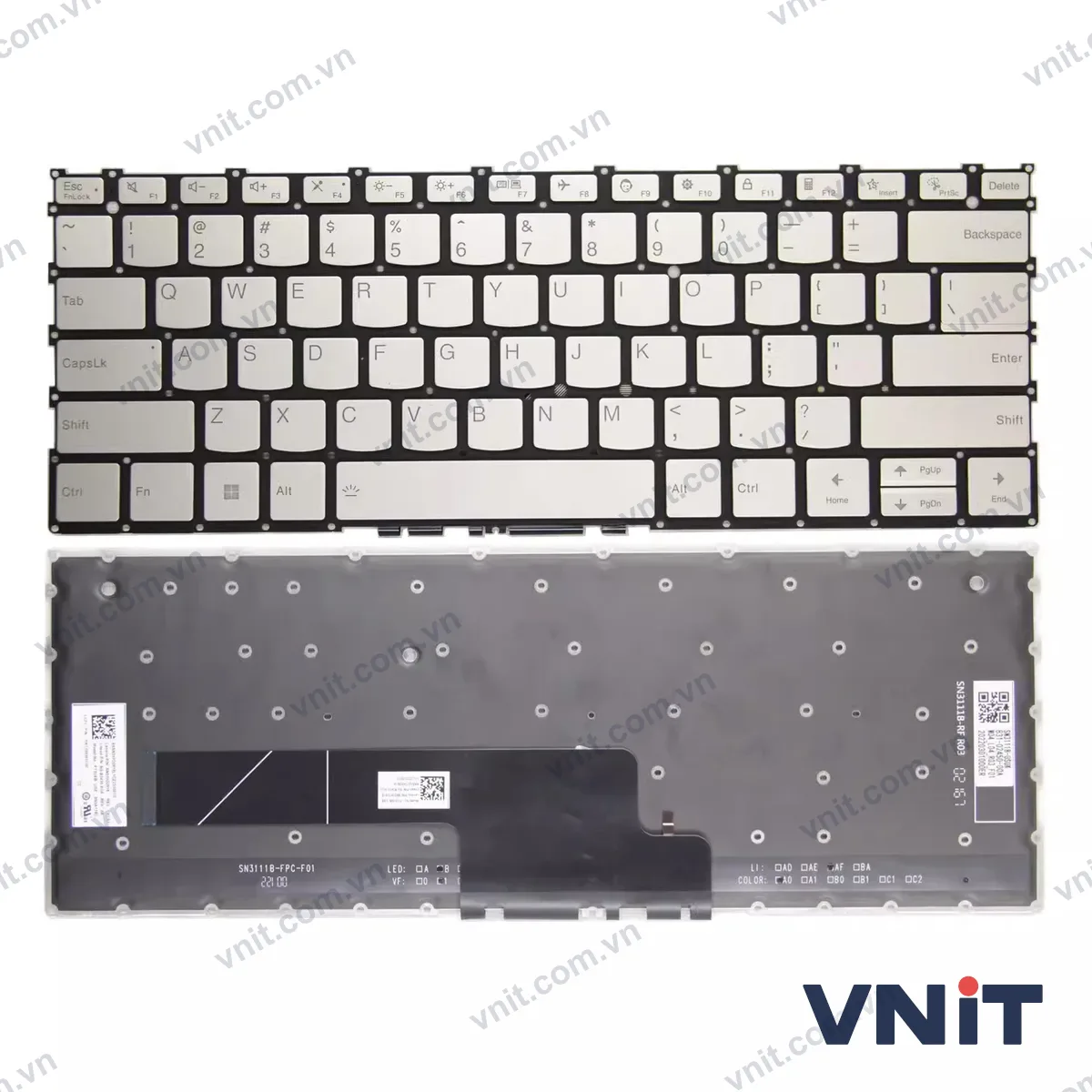 Bàn phím Laptop Lenovo Slim 7 Carbon 13IAP7 13IRP8 (Có đèn nền) (Màu vàng)