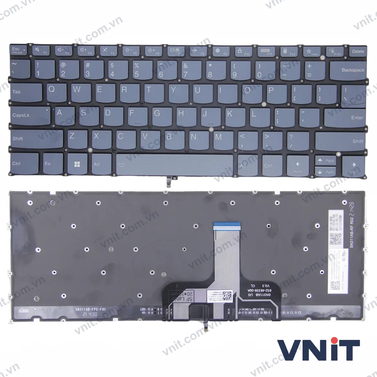 Bàn phím Laptop Lenovo Slim 7 ProX 14ARH7 82V2, Slim 7 ProX 14IAH7 82V1 (Có đèn nền) (Màu xanh)