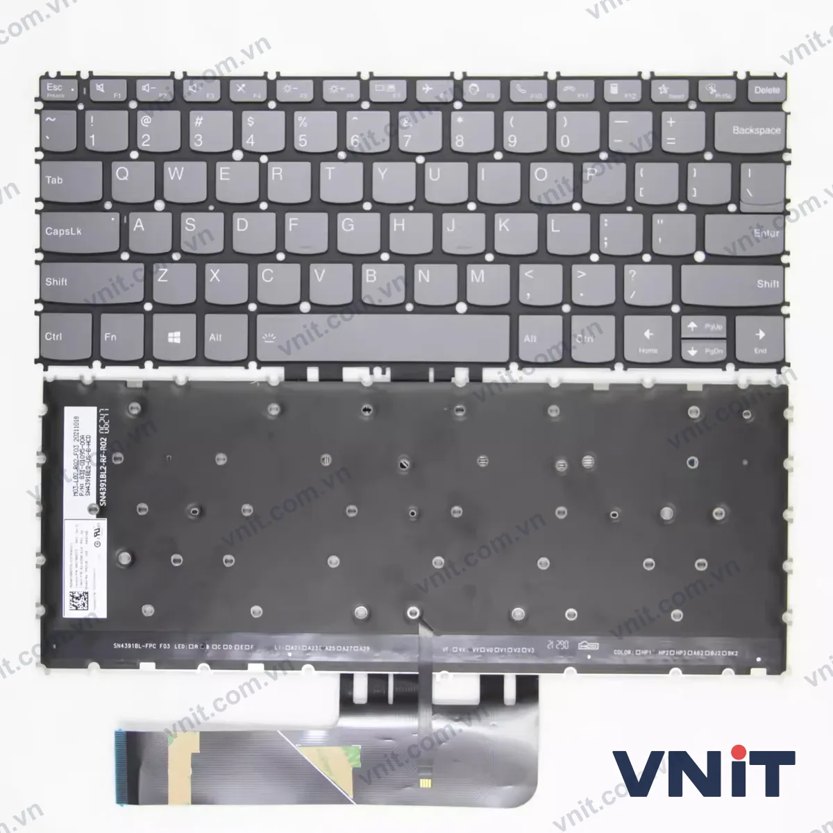 Bàn phím Laptop Lenovo Thinkbook 13S G2 ITL 13X ITG yoga Pro13S 2021 K3-ACN K3-ITG yoga 13S ACN 2021 (Có đèn nền) (Màu xám)
