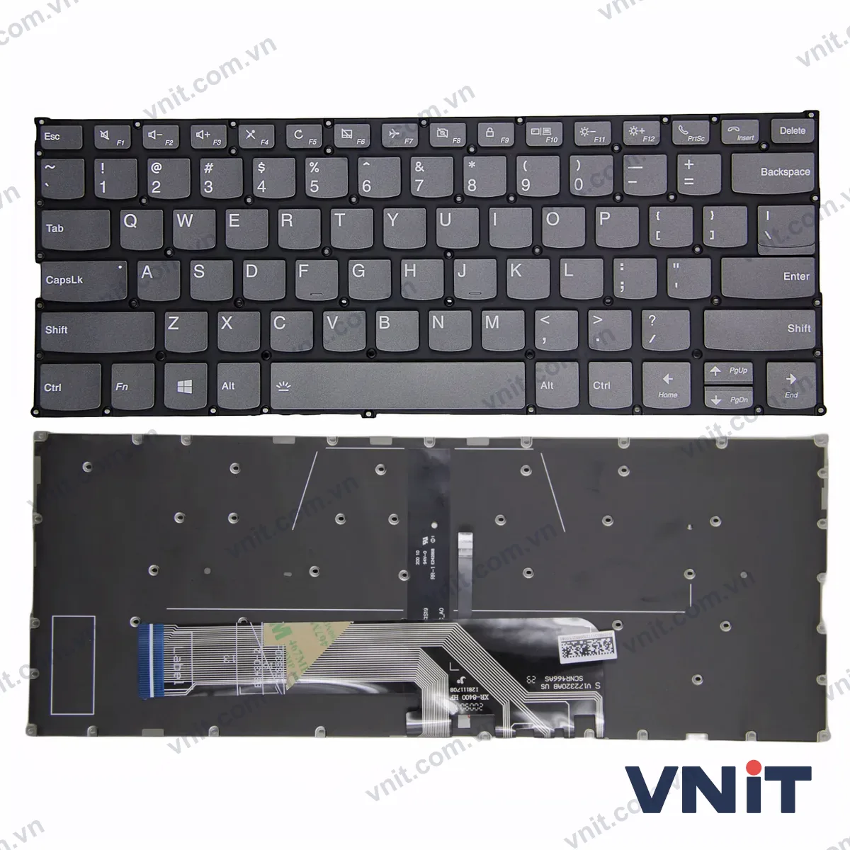 Bàn phím Laptop Lenovo thinkbook 13S-IWL 13S-IML 14S-IIL 14-IIL 14-IML OEM (Có đèn nền) (Màu xám)