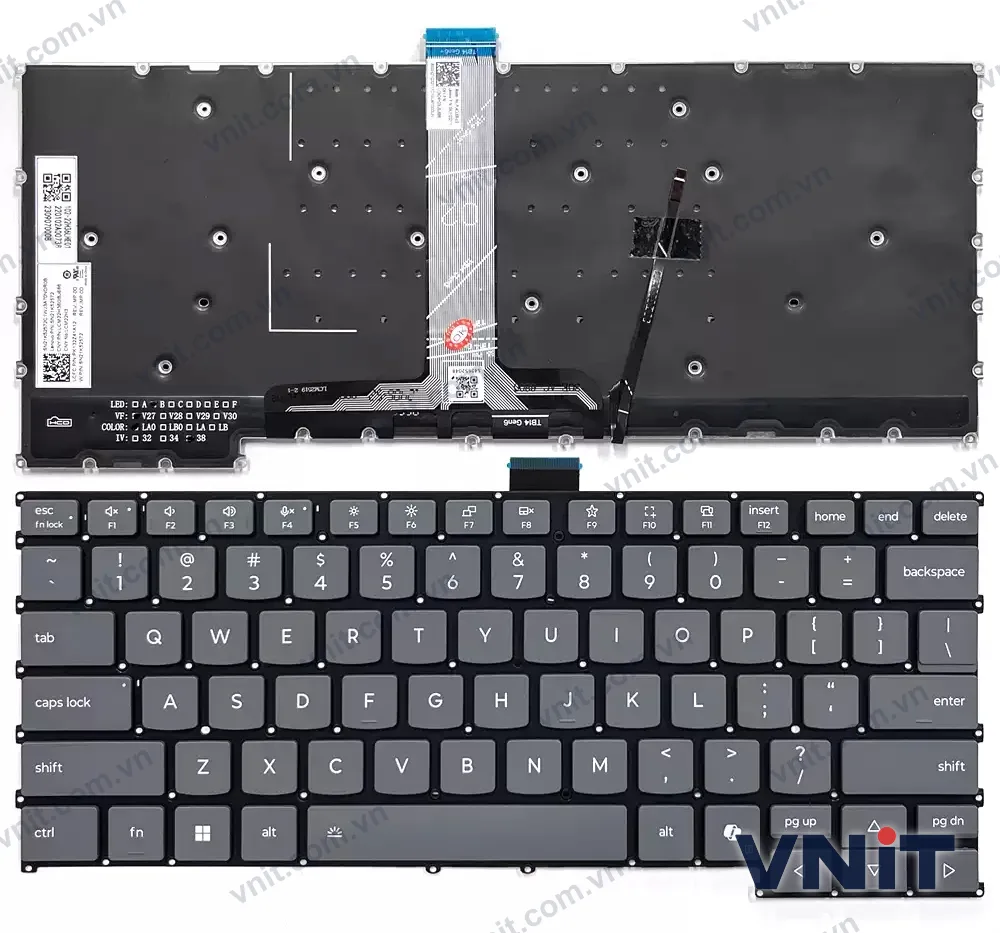 Bàn phím Laptop Lenovo ThinkBook 14x ILL, ThinkBook 14 2-in-1 G5 IAU AI (Có đèn nền) (Màu xám)