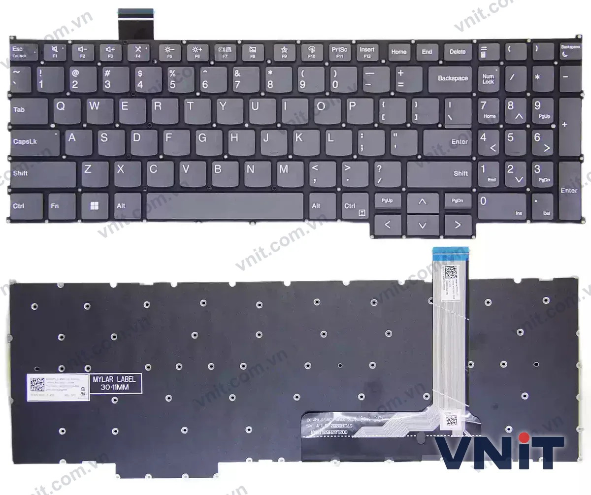 Bàn phím Laptop Lenovo ThinkBook 16 G9 AHP IRL, 16p G6 ADR IAX (Màu xám)