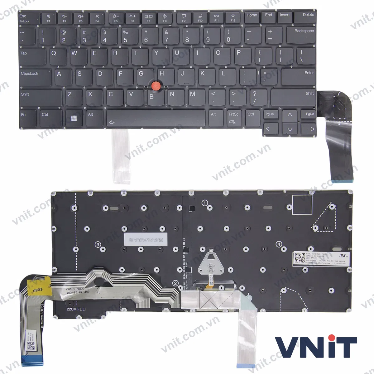 Bàn phím Laptop Lenovo Thinkpad E14 Gen 5, T14s Gen 3 Gen 4 (Có đèn nền)