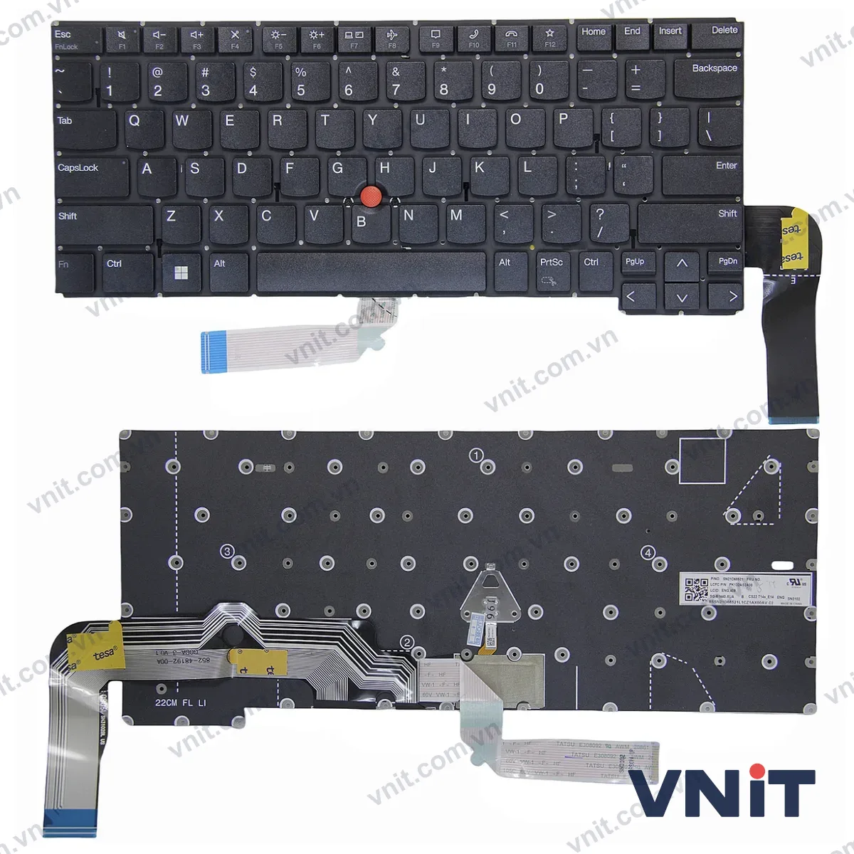 Bàn phím Laptop Lenovo Thinkpad E14 Gen 5, T14s Gen 3, T14s Gen 4 (Màu đen)