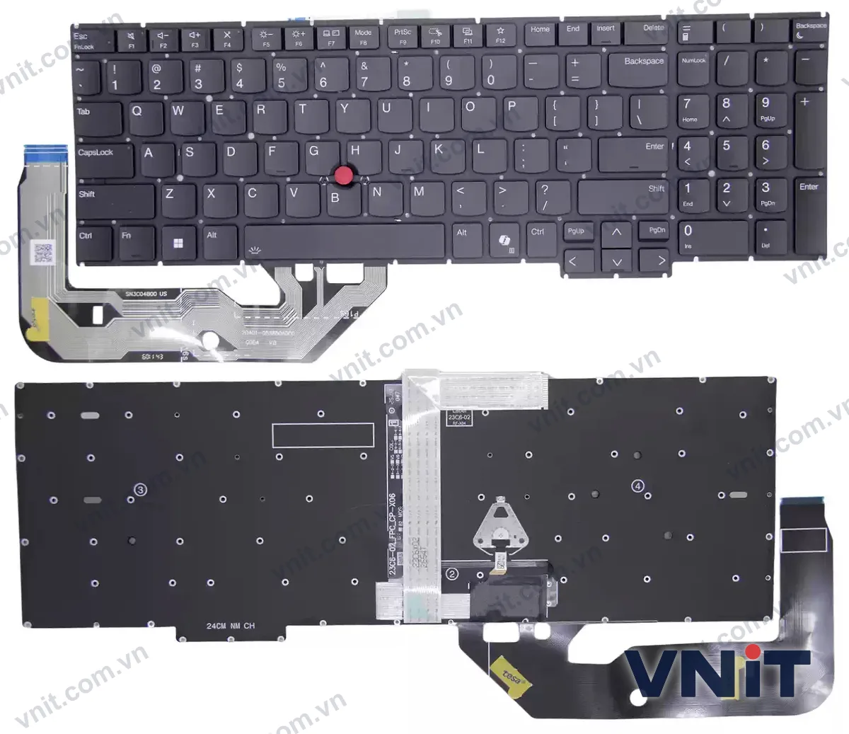 Bàn phím Laptop Lenovo ThinkPad E16 Gen 3 Gen 4 / P16s Gen 3 Gen 4 AI (Có đèn nền) (Màu đen)