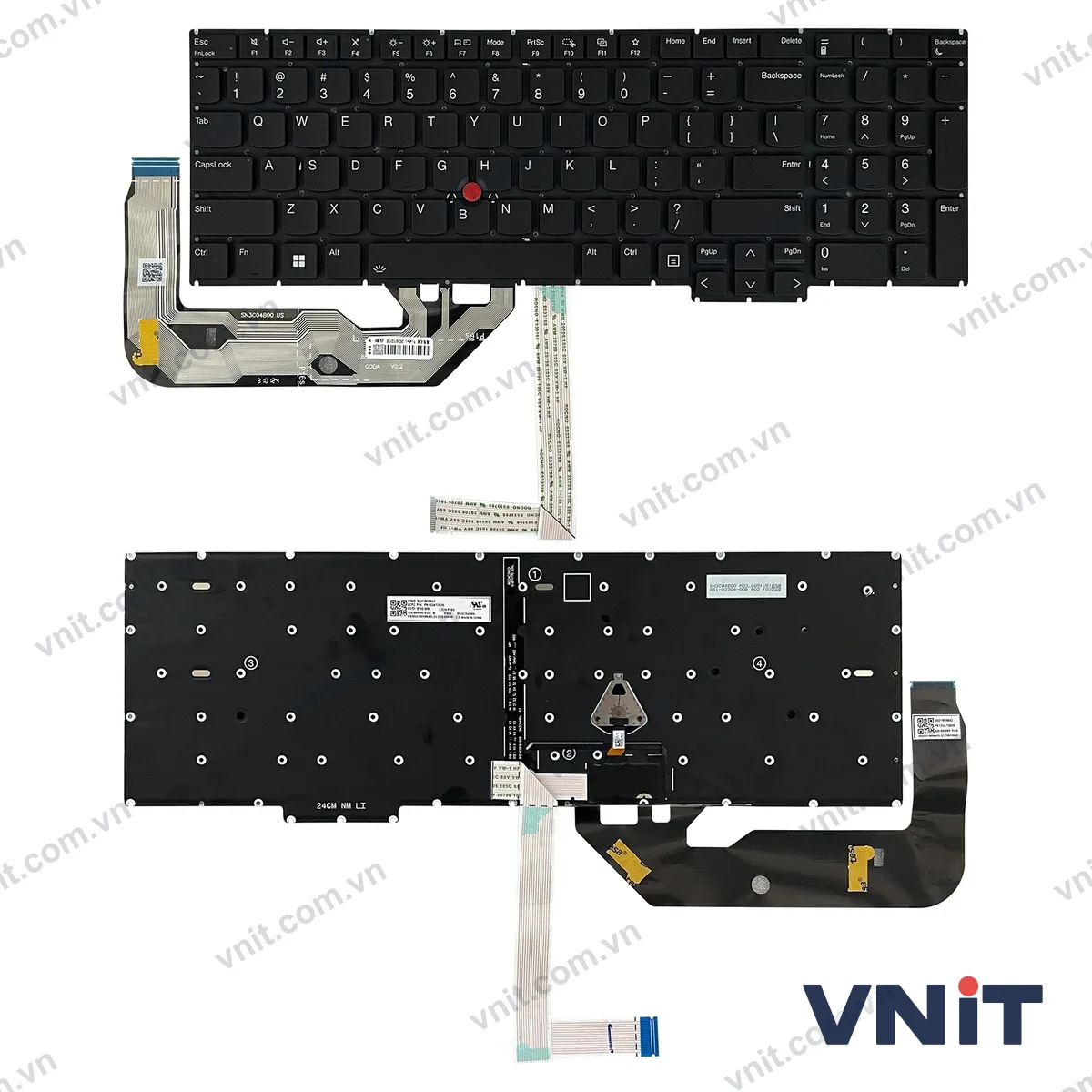 Bàn phím Laptop Lenovo ThinkPad E16 Gen 3 Gen 4 / P16s Gen 3 Gen 4 (Có đèn nền) (Màu đen)
