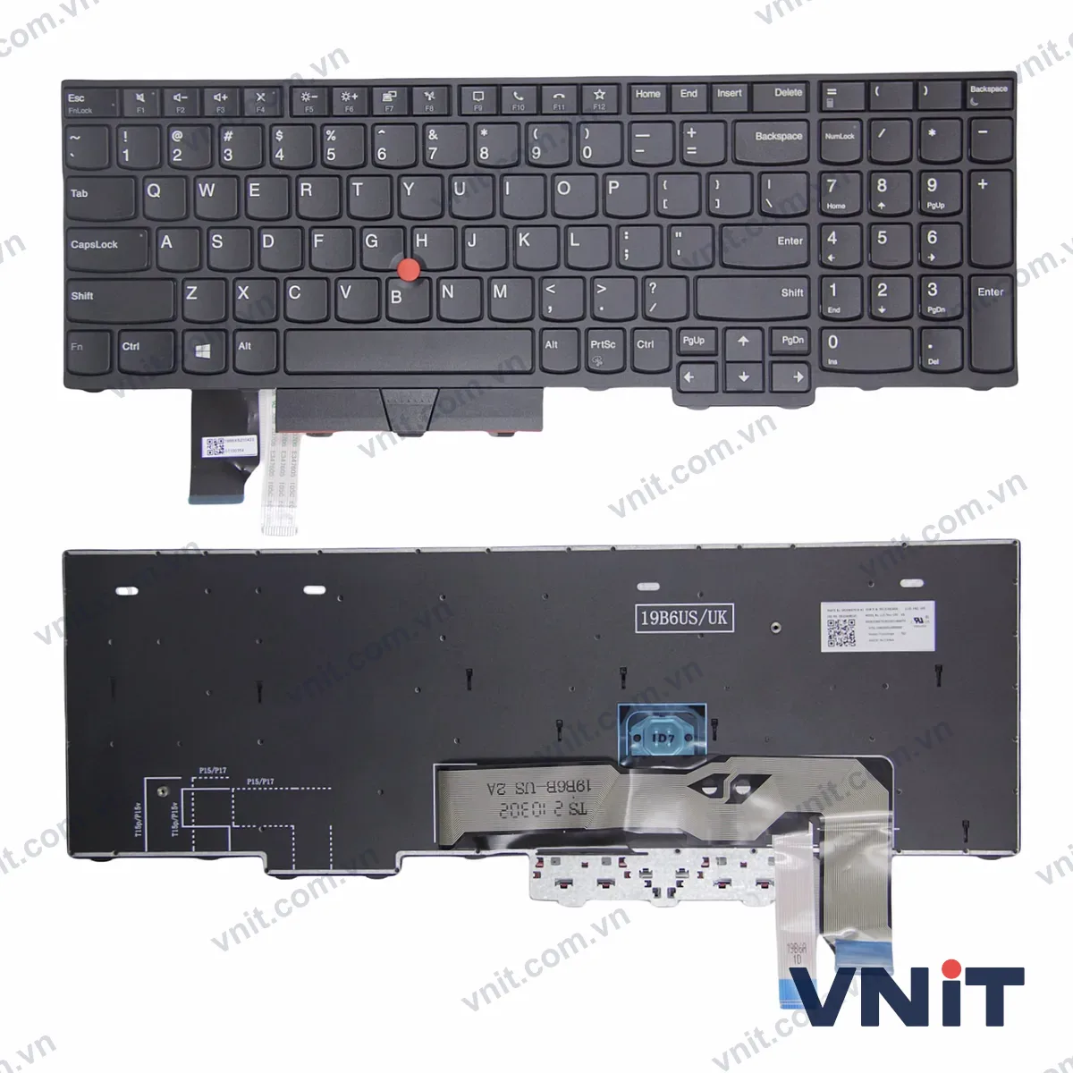 Bàn phím Laptop Lenovo thinkpad L15 Gen 1 Gen 2 (Màu đen)