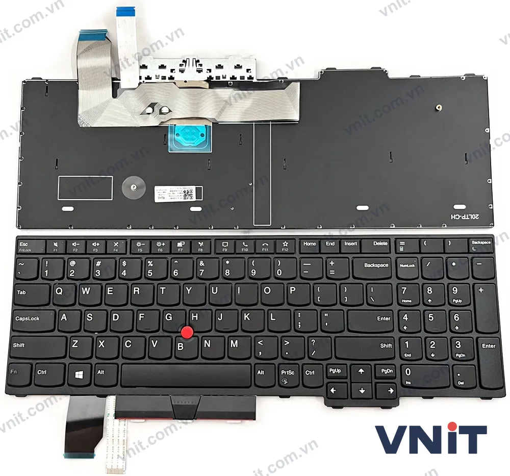 Bàn phím Laptop Lenovo thinkpad L15 Gen 1, thinkpad L15 Gen 2, OEM (Màu đen)