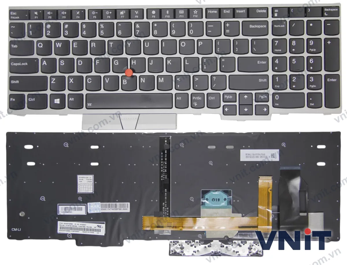 Bàn phím Laptop Lenovo ThinkPad P72, P73 (Có đèn nền) (Màu bạc)