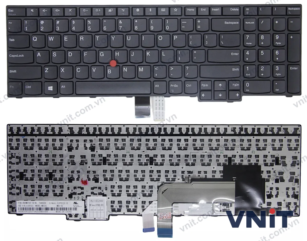 Bàn phím Laptop Lenovo Thinkpad S5, S5 2nd Gen, Type 20JA, E560P (Màu đen)