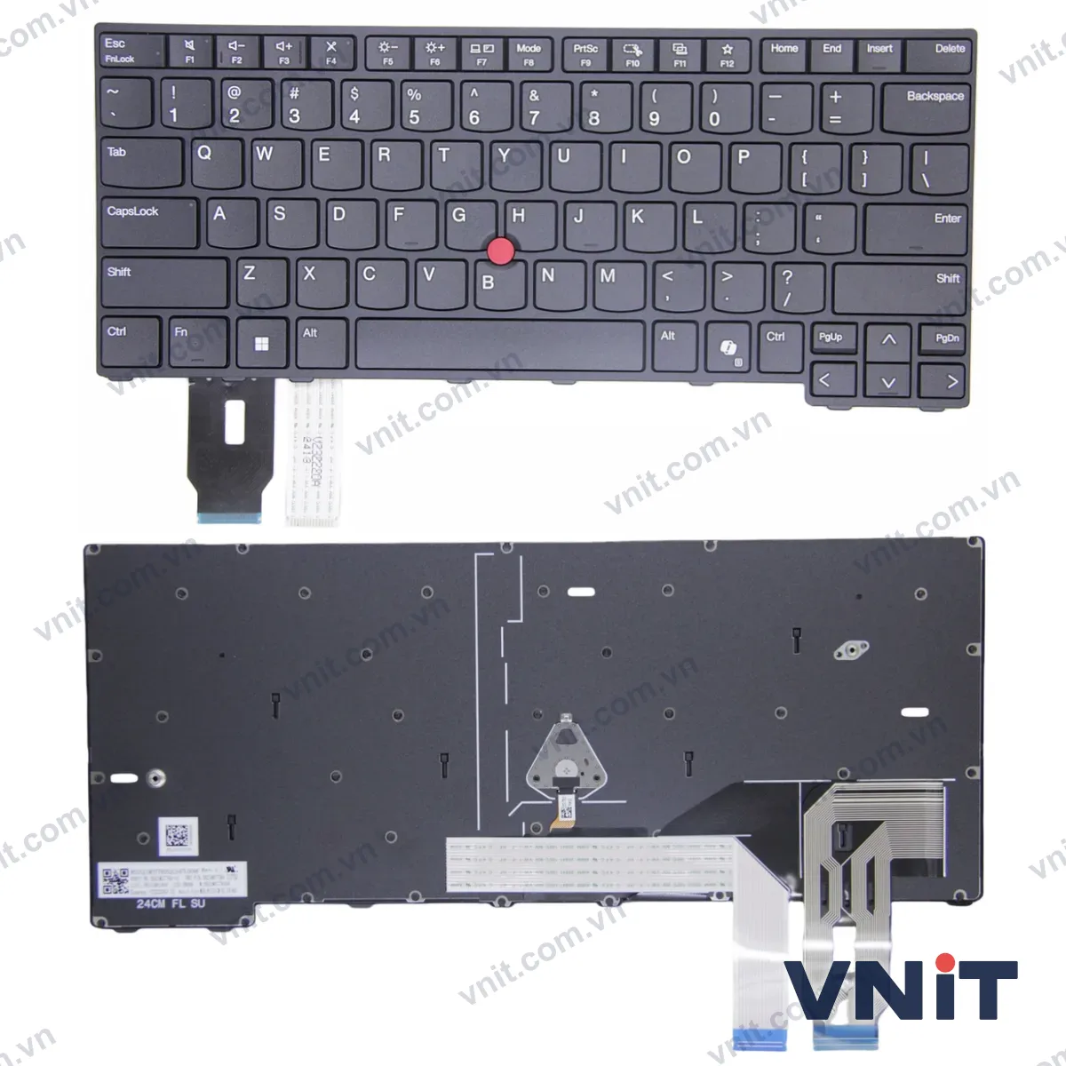 Bàn phím Laptop Lenovo Thinkpad T14 Gen 5, L14 Gen 5, P14s Gen 5, AI (Màu đen)