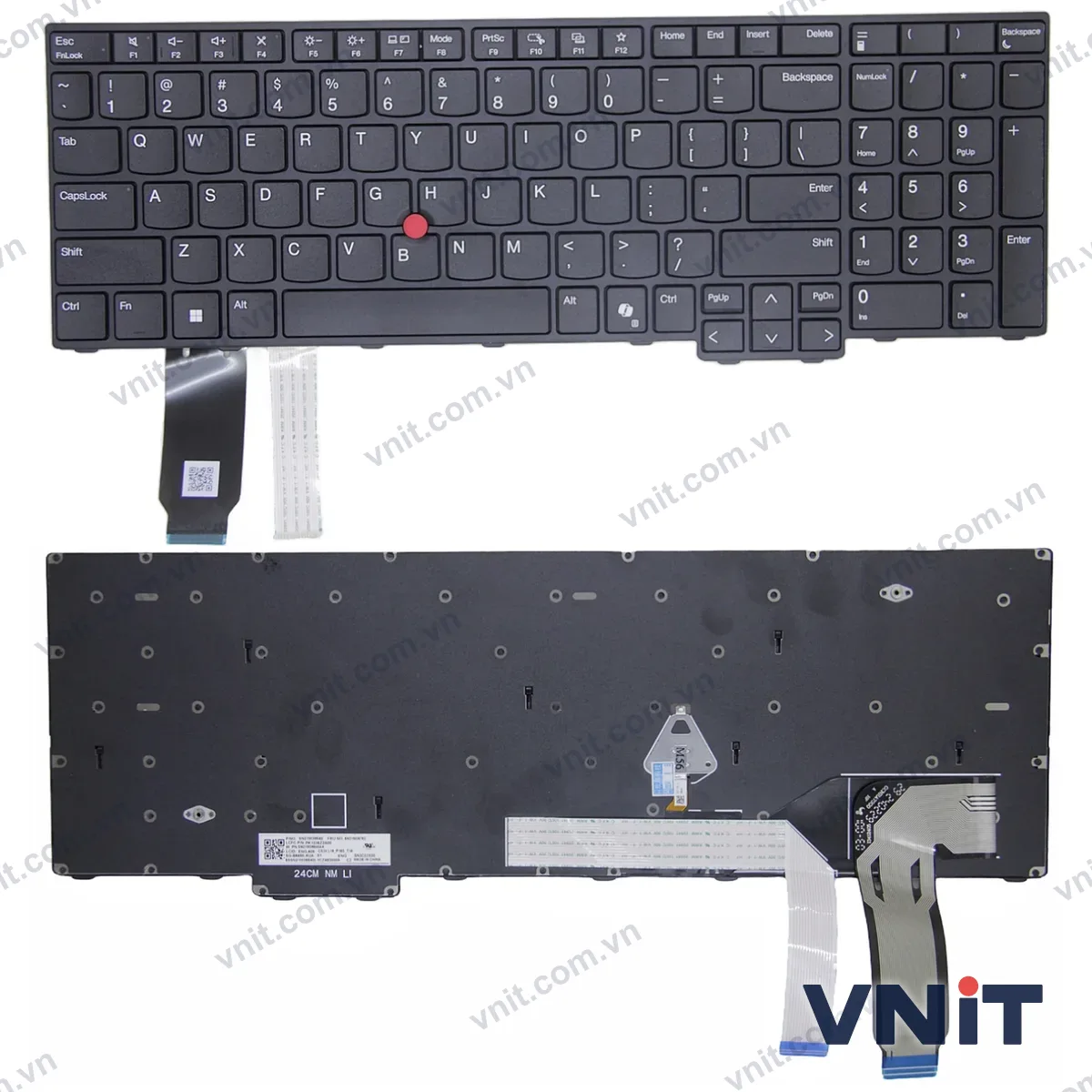 Bàn phím Laptop Lenovo Thinkpad T16 Gen 3, P16 Gen 3, L16 Gen 1 (Màu đen)