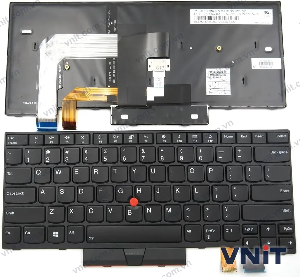 Bàn phím Laptop Lenovo thinkpad T470 T480 A475 A485 trackpoint (Có đèn nền)