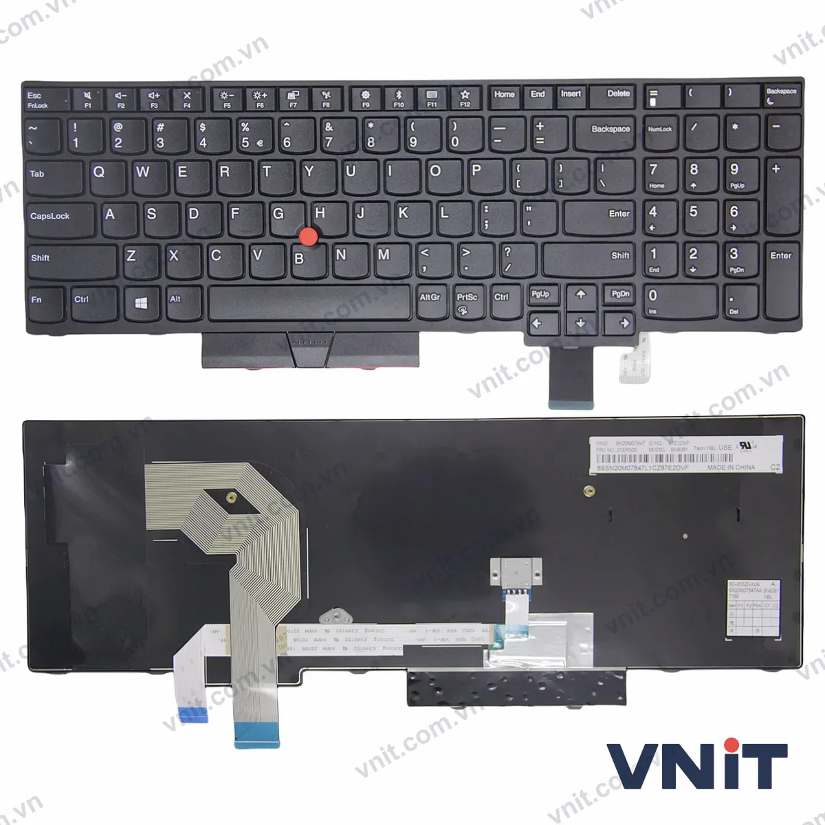 Bàn phím Laptop Lenovo thinkpad T570 T580 P51S P52S trackpoint OEM
