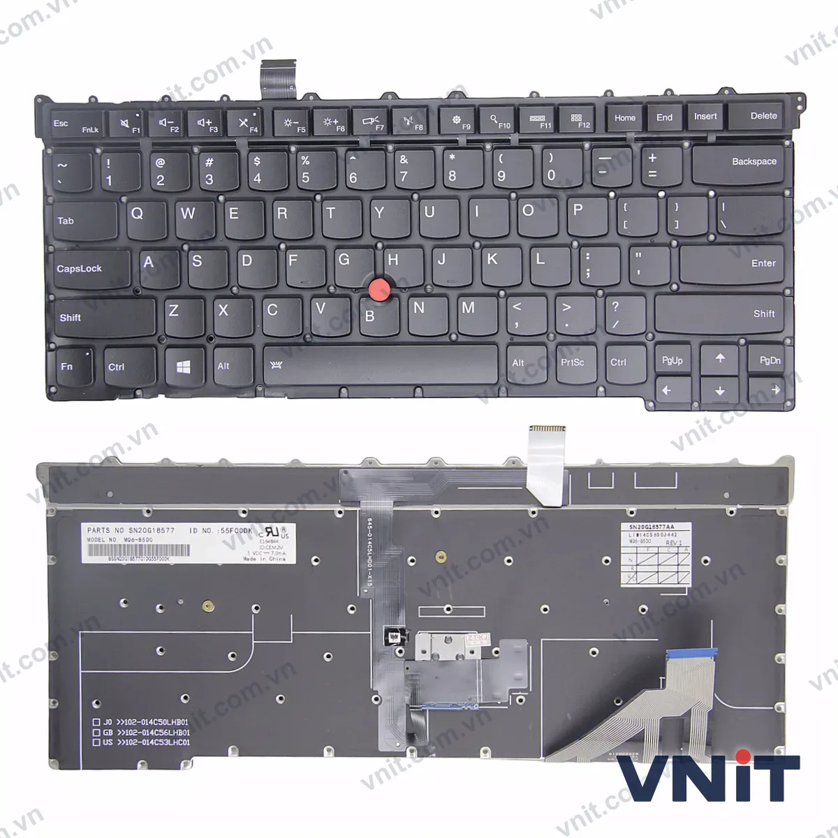 Bàn phím Laptop Lenovo thinkpad X1 Carbon 3th Gen 2015 high copy (Có đèn nền)