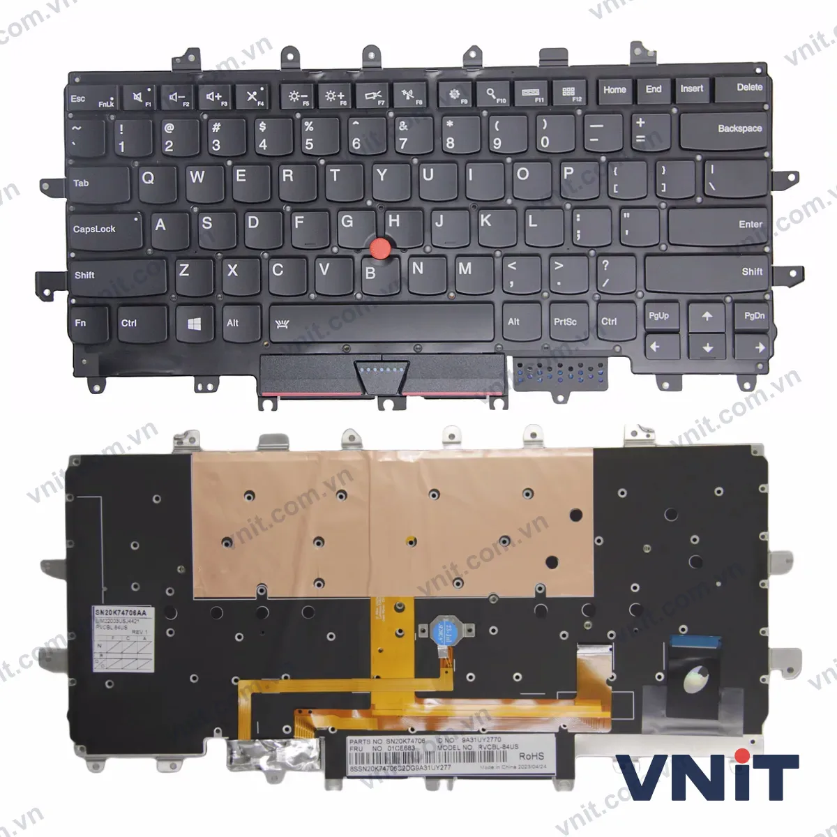 Bàn phím Laptop Lenovo thinkpad X1 Carbon 4th Gen 2016 high copy (Có đèn nền)