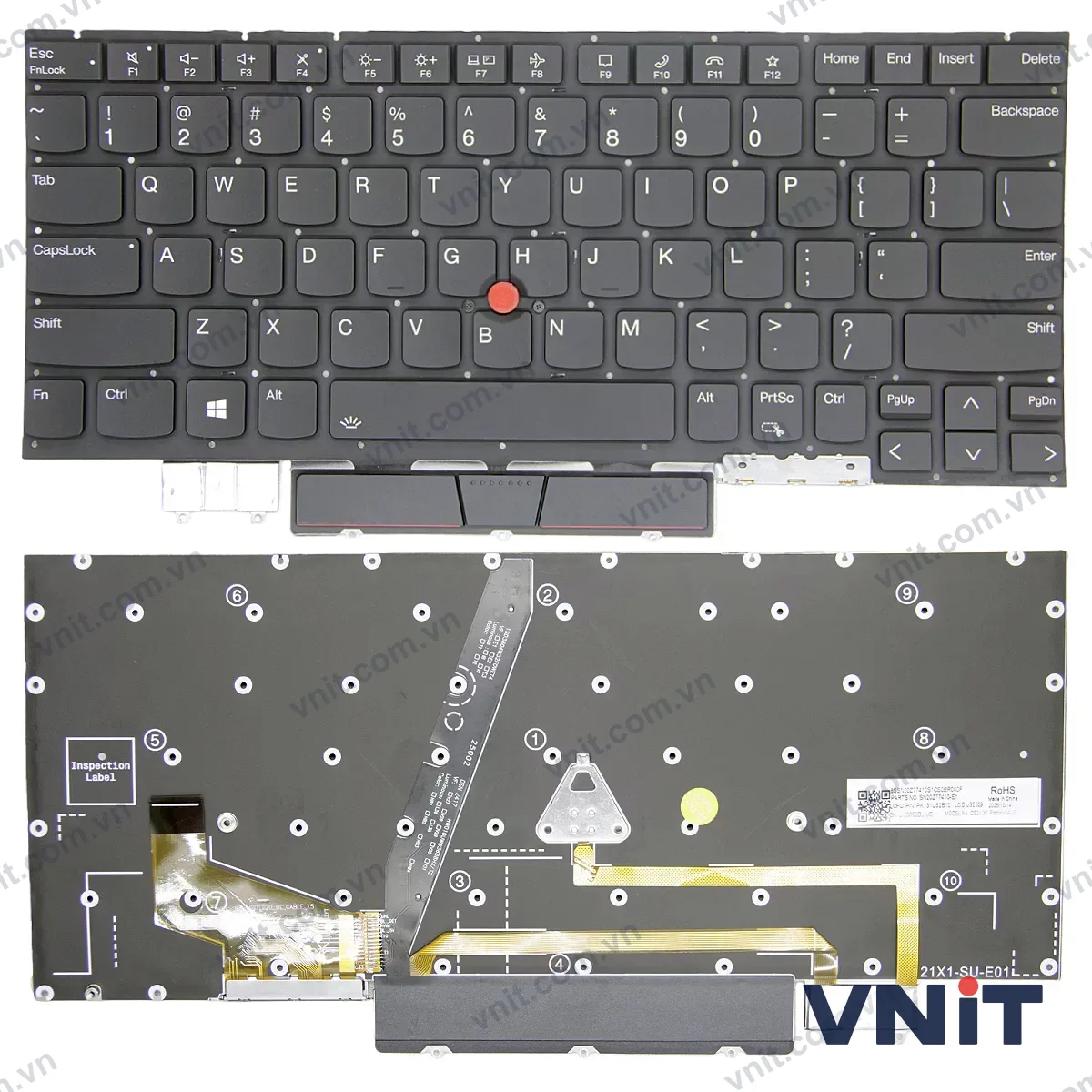 Bàn phím Laptop Lenovo thinkpad X1 Carbon 9th Gen 2021, high copy (Có đèn nền)