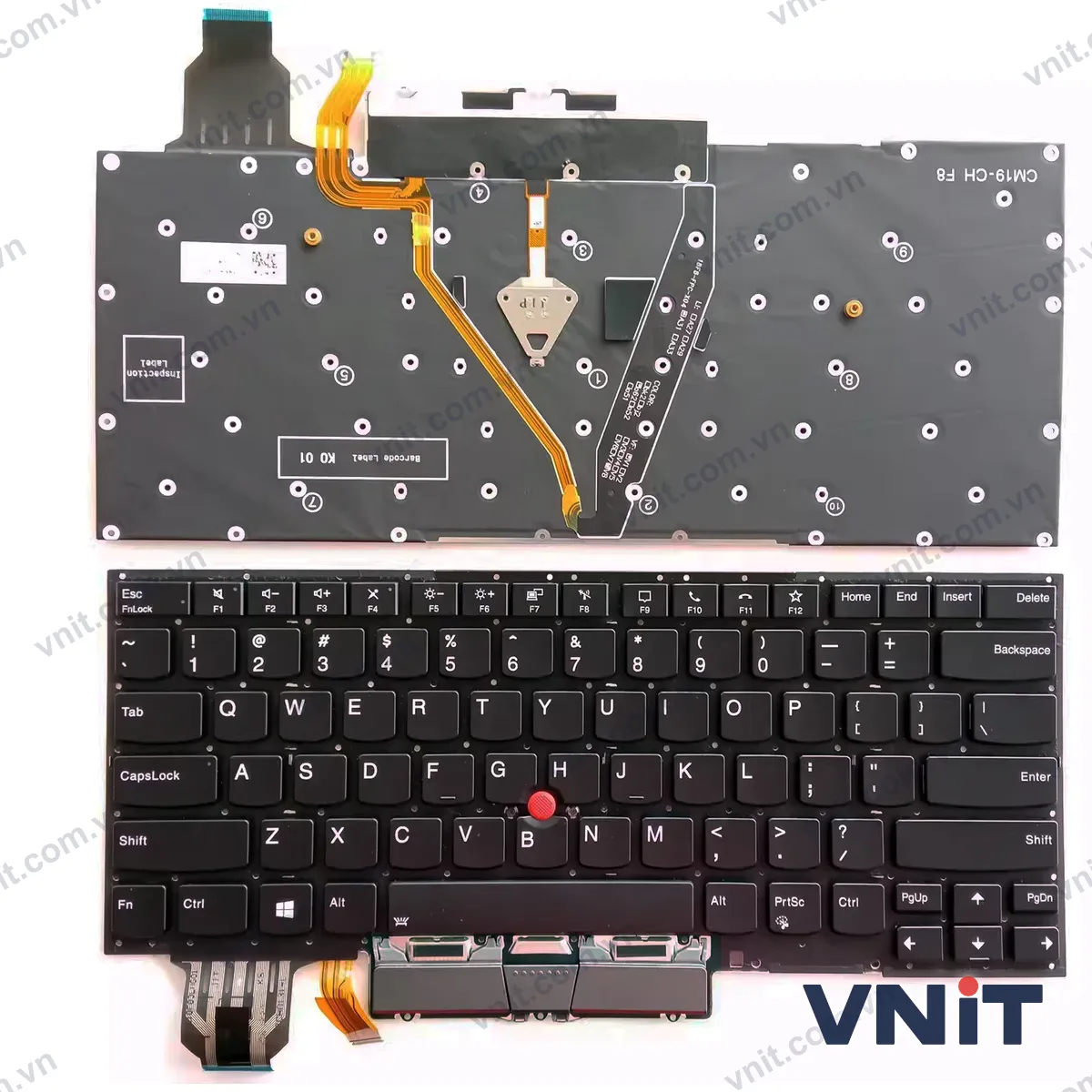 Bàn phím Laptop Lenovo thinkpad X1 yoga 4th Gen 2019, X1 yoga 5th Gen 2020, call -key (Có đèn nền) (Màu bạc)