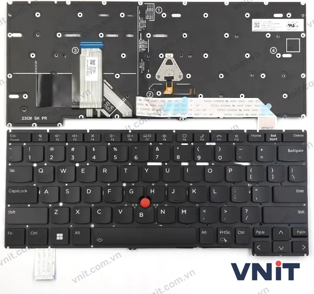 Bàn phím Laptop Lenovo Thinkpad X13 Gen 4 Gen 5, X13 yoga Gen 4 Gen 5 (Có đèn nền)