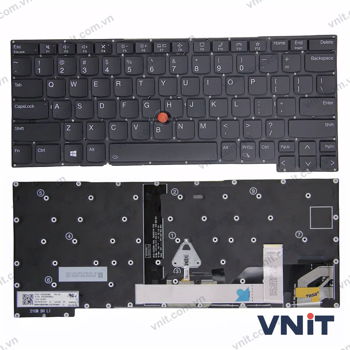 Bàn phím Laptop Lenovo thinkpad X13 yoga Gen 2 Gen 3 (Có đèn nền)