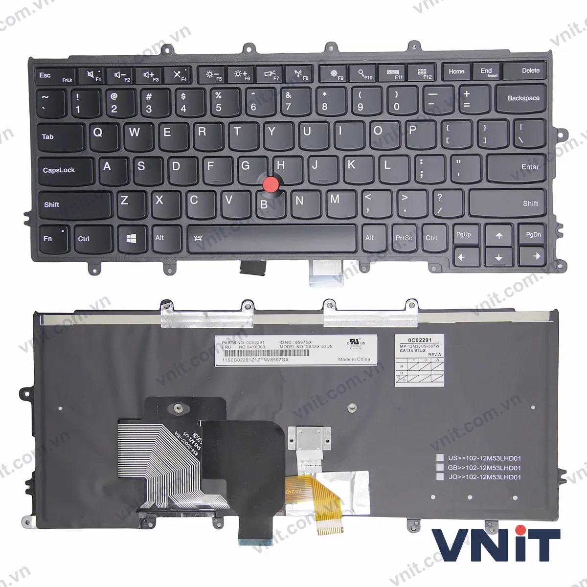 Bàn phím Laptop Lenovo thinkpad X230S X240 X250 X260 trackpoint (Có đèn nền)