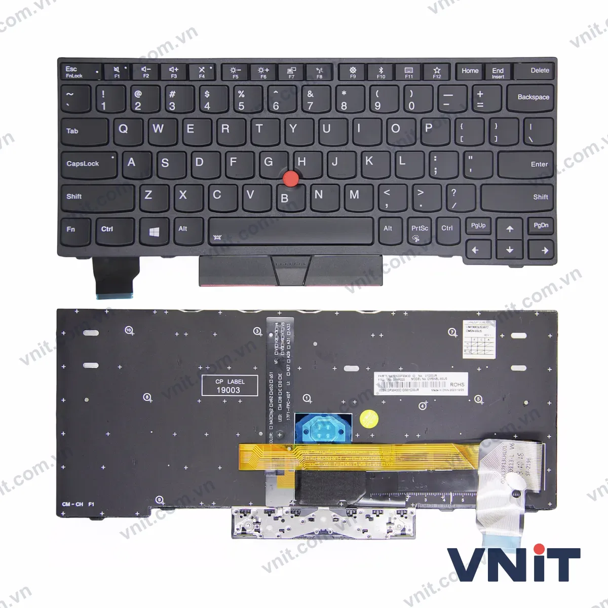 Bàn phím Laptop Lenovo Thinkpad X280 A285 X390 X395, X13 Gen 1, L13 Gen 1 Gen 2, L13 yoga Gen 1 frame high copy (Có đèn nền) (Màu đen)